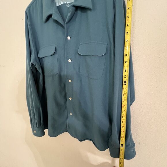 Levi's Vintage Clothing STYLED BY LEVI's SHIRT Size L Blue Wool - Picture 7 of 8